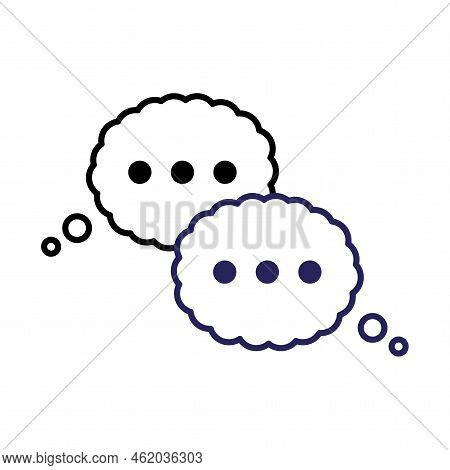Doodle Message Icon. Cloud Technology. Icon Symbol. Speak Icon. Vector Illustration. Stock Image.