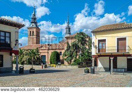 Main Square In The Town Of Navalcarnero, Community Of Madrid, Spain