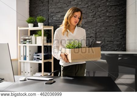 Resign From Job Or Fired Employee Moving Out Of Office