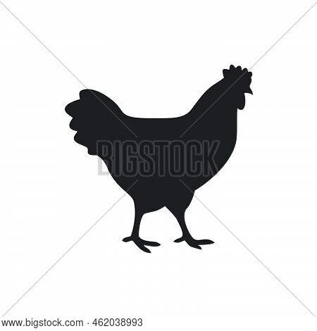 Chicken Icon Template Black Color Editable. Chicken Icon Symbol Flat Vector Illustration For Graphic