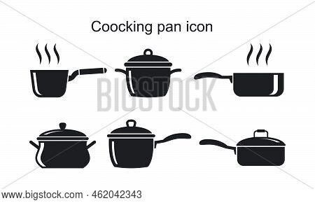 Coocking Pan Icon Template Black Color Editable. Coocking Pan Icon Symbol Flat Vector Illustration F