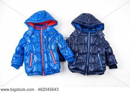 Two, Cute Blue Children's Winter Jackets. Clothes