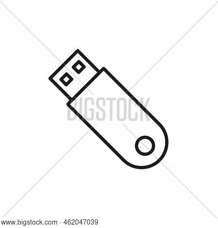Flashdisk Icon Template Black Color Editable. Flashdisk Icon Symbol Flat Vector Illustration For Gra