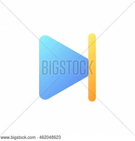 Skip To End Pixel Perfect Flat Gradient Color Ui Icon. Multimedia Player Control. Move Forward. Simp