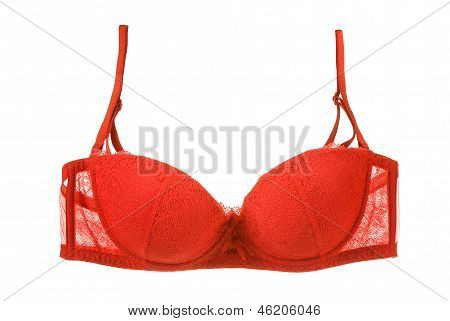 빨간 Lacework 섹시 한 브래지어