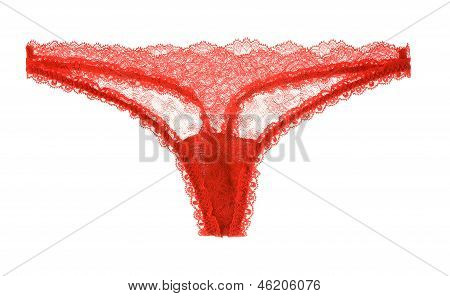 빨간 Lacework 섹시 팬티