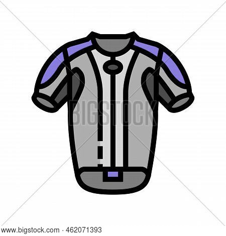 Airbag Vest Motorcycle Accessory Color Icon Vector. Airbag Vest Motorcycle Accessory Sign. Isolated 