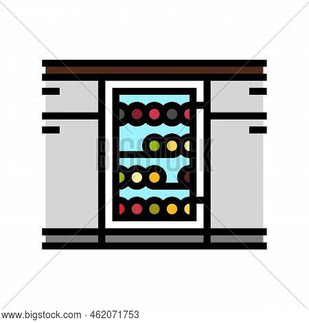 Built In Wine Cooler Color Icon Vector. Built In Wine Cooler Sign. Isolated Symbol Illustration