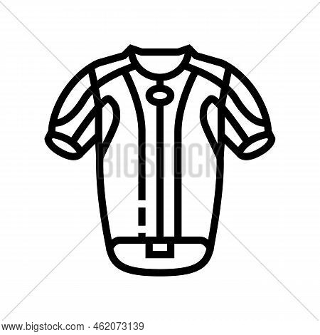 Airbag Vest Motorcycle Accessory Line Icon Vector. Airbag Vest Motorcycle Accessory Sign. Isolated C