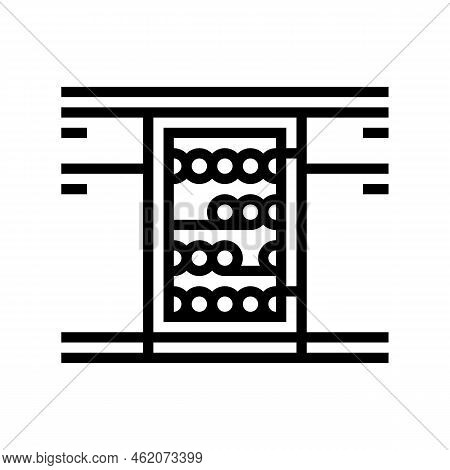 Built In Wine Cooler Line Icon Vector. Built In Wine Cooler Sign. Isolated Contour Symbol Black Illu