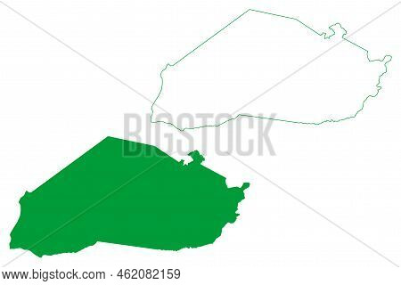 Croata Municipality (ceará State, Municipalities Of Brazil, Federative Republic Of Brazil) Map Vecto