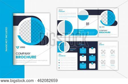 Blue Corporate A5 Brochure Design Template, Business Brochure Design, Corporate Presentation
