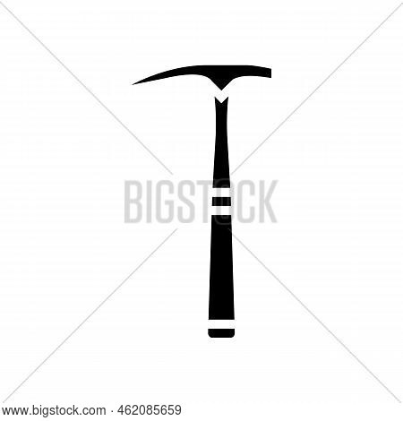 Prospectors Hammer Tool Glyph Icon Vector. Prospectors Hammer Tool Sign. Isolated Symbol Illustratio