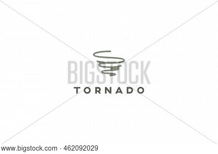 Template Logo Design Solution With Tornado Image