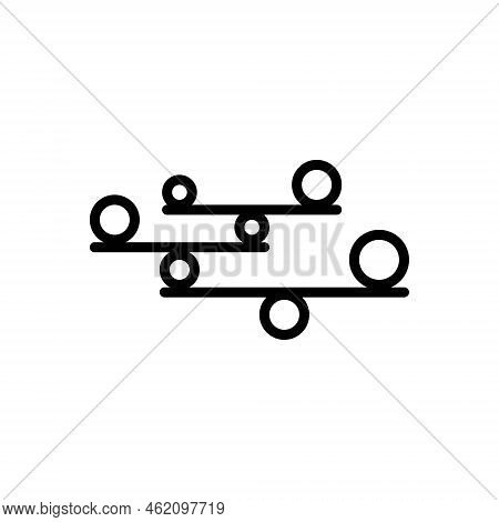 Black Line Icon For Equilibrium Balance Symmetry Stability Stasis Equality Steadiness Measurement Co
