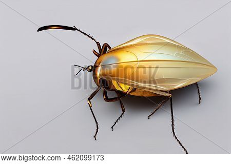 Lightning Bug Isolated On White Background 2d