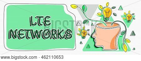 Text Showing Inspiration Lte Networks. Word Written On Fastest Network Connection Available For Wire