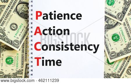 Pact Patience Action Consistency Time Symbol. Concept Words Pact Patience Action Consistency Time On