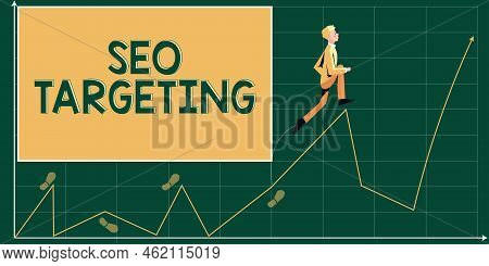 Conceptual Caption Seo Targeting. Concept Meaning Specific Keywords For Location Landing Page Top Do
