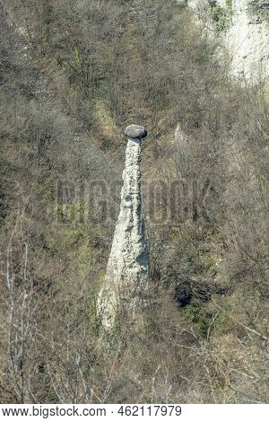 Rock Formations, Also Known As Fairy Chimneys, Earth Pyramids, Hoodoos ( Italian: Piramidi Di Zone )