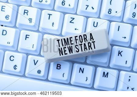 Text Caption Presenting Time For A New Start. Business Overview Trust The Magic Of Beginnings Afresh