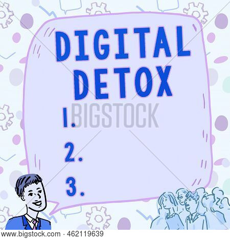 Conceptual Display Digital Detox. Business Overview Free Of Electronic Devices Disconnect To Reconne