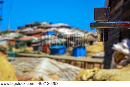 Blurry Landscape Of Rohingya Refugee Camp In Ukhia