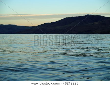 Mountain Lake At Dusk - Lake Chelan In Washington State Usa