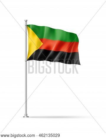 Azawad Mnla Flag, 3d Illustration, Isolated On White
