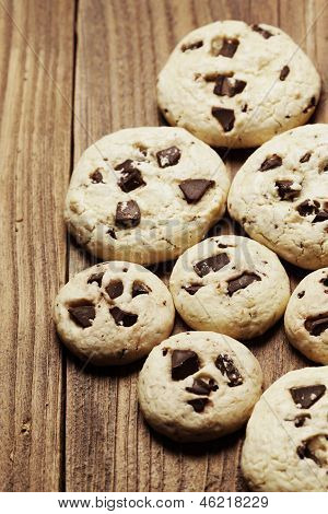 Group Of Chocolate Chip Cookies