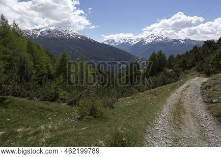 A Mountain Landscape Near Bormio