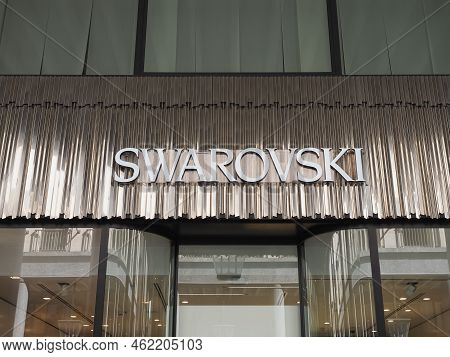 Swarovsky Shopfront Sign In Turin