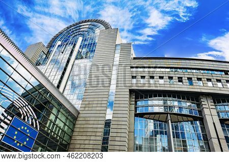 The European Parliament Buildings In Brussels, Belgium