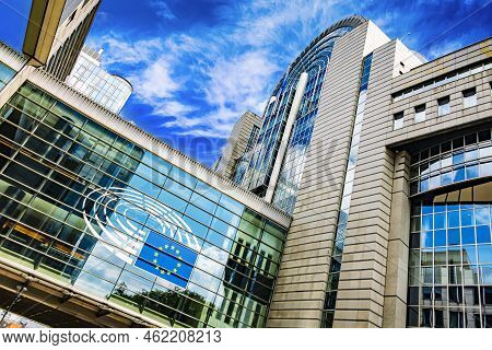 The European Parliament Buildings In Brussels, Belgium