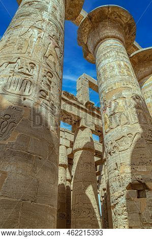 Aspects From The Karnak Temple Complex, A Mix Of Ancient Egyptian Temples And Pylons Near Luxor, Egy