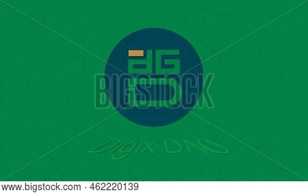 Image Of Digix Dao Virtual Currency. 3d Illustration.