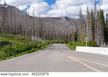 Akamina Parkway Road In Waterton Lakes National Park In Canada