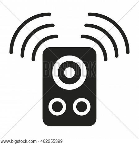 Speaker Icon. Music Symbol. Sound Wave Concept. Vector Illustration. Stock Image.
