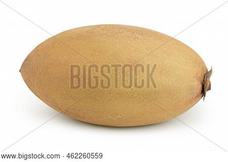 Sapodilla Isolated On White Background With Full Depth Of Field