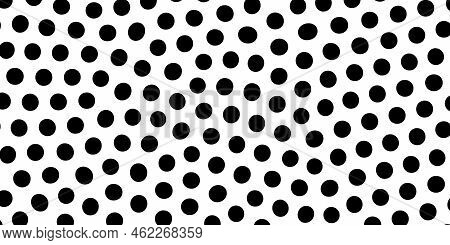 Black Orderless Spots Background. Abstract Organic Vector Backdrop.