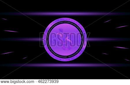 Tezos Virtual Currency Images. 3d Drawings. Coin Logo