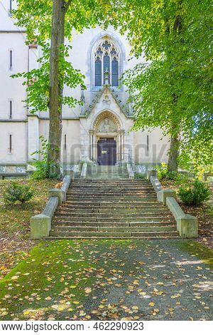 Church Of St. Francis Of Assisi On Sunny Summer Day. Sumburk, Tanvald, Czech Republic