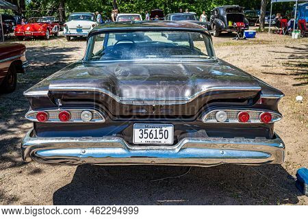 Falcon Heights, Mn - June 18, 2022: High Perspective Rear View Of A 1959 Edsel Ranger 2 Door Hardtop