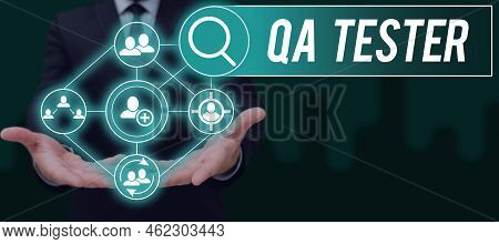 Conceptual Caption Qa Tester. Business Approach Quality Assurance Of An On Going Project Before Impl