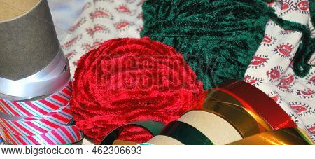 Gift Wrapping For Christmas Holiday Yuletide Season.