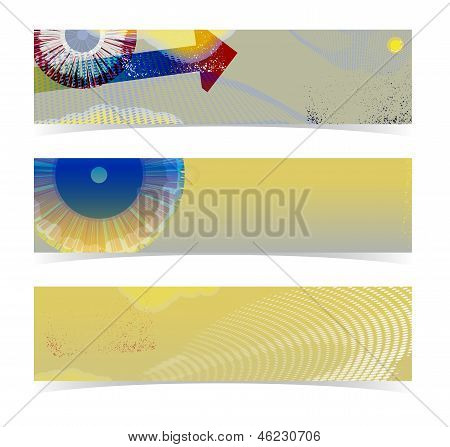 Set van horizontale Banners