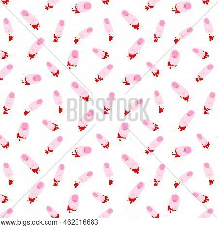 Hand Drawn Vector Illustration Of Torn Off Finger Pattern.abstract Doodle Wallpaper.finger Cut Off W