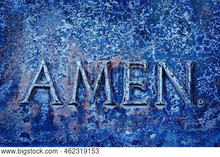 The Lord's Prayer with amen as benediction or invocation for help from heaven