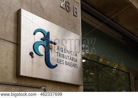 Felanitx, Spain; September 21 2022: Main Facade Of A Tax Payment Office Of The Illes Balears Tax Age