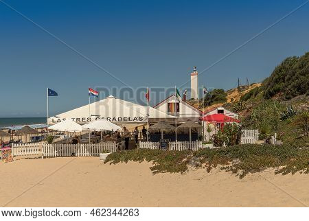 Tourists On The Beach Of Matalascanas, Andalusia, Spain